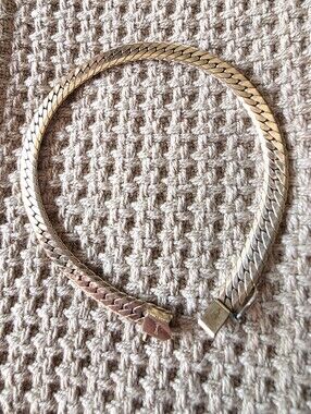 Vintage Krementz Gold Overlay Bracelet w/Safety Clasp
